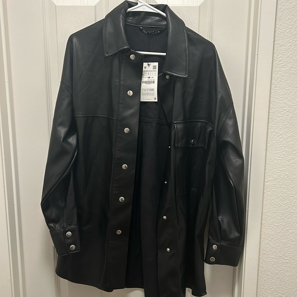 Faux leather jacket new with tags